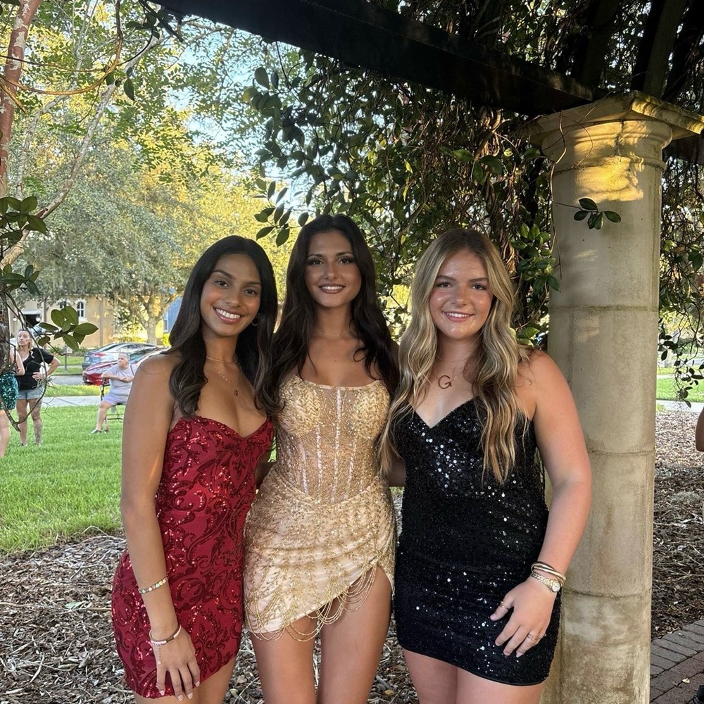 Elegant Gold homecoming dress